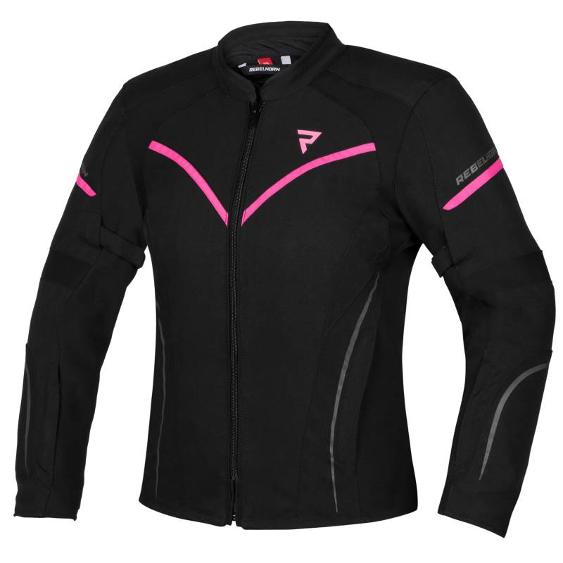 REBELHORN Luna Lady Textile Motorradjacke für Frauen Ellbogen- und Schulterschutz Membranbelüftung Reflektierende Elemente 4 Taschen CE-Zertifizierung von REBELHORN