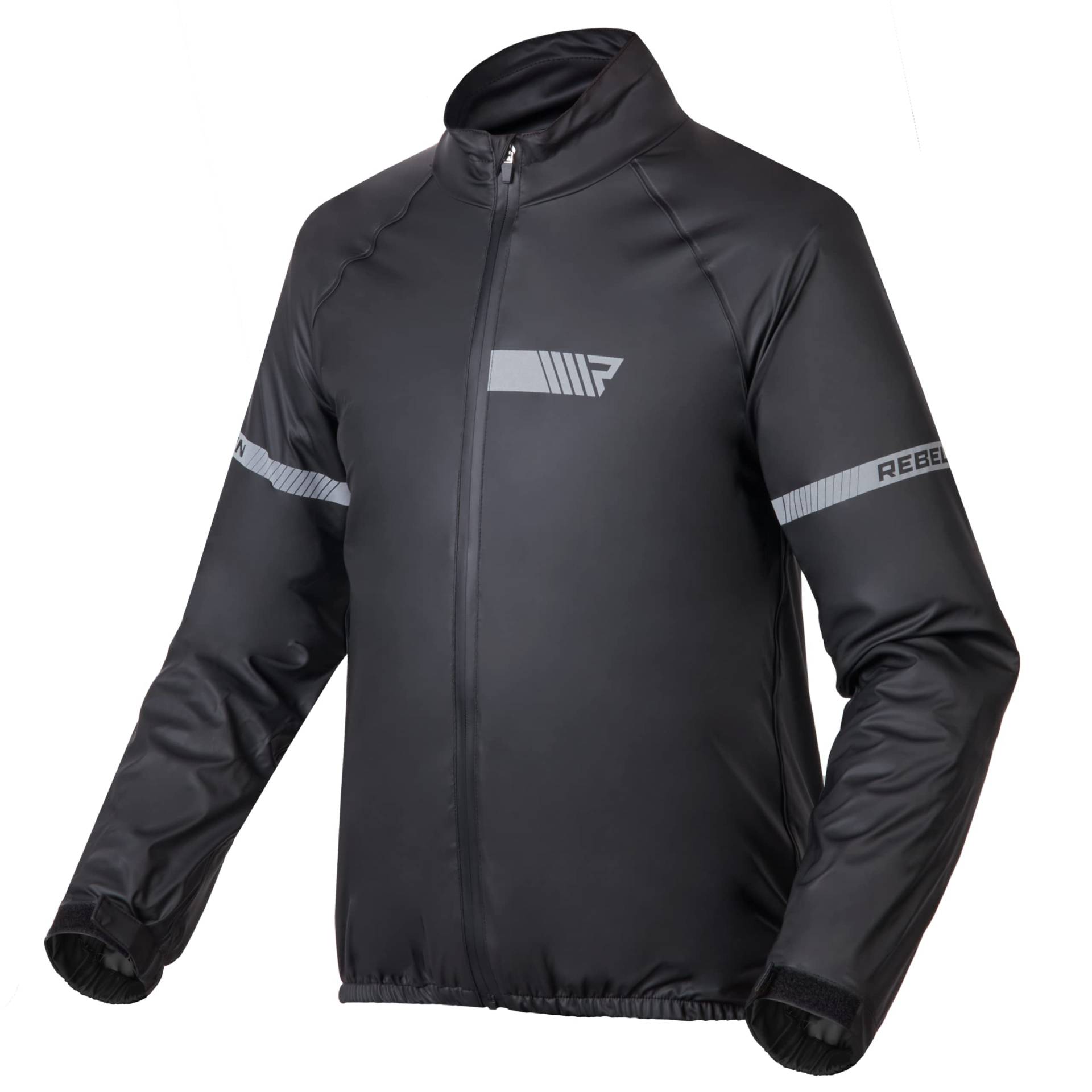 REBELHORN Ocean Motorrad Regenjacke | Laminierte Membran | Reflektierende Elemente | Winddicht Atmungsaktiv Wasserdicht REBELHORN Ocean Motorrad Regenjacke | Laminierte Membran | Reflektierende Elemente | Winddicht Atmungsaktiv Wasserdicht von REBELHORN
