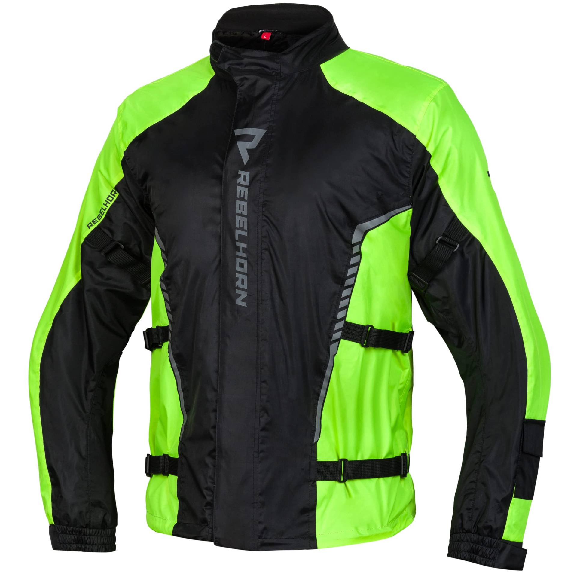 REBELHORN Patrol Motorrad Regenjacke Wasserdichte Verstellriemen Laminierte Nähte Reflektierende Elemente REBELHORN Patrol Motorrad Regenjacke Wasserdichte Verstellriemen Laminierte Nähte Reflektierende Elemente von REBELHORN