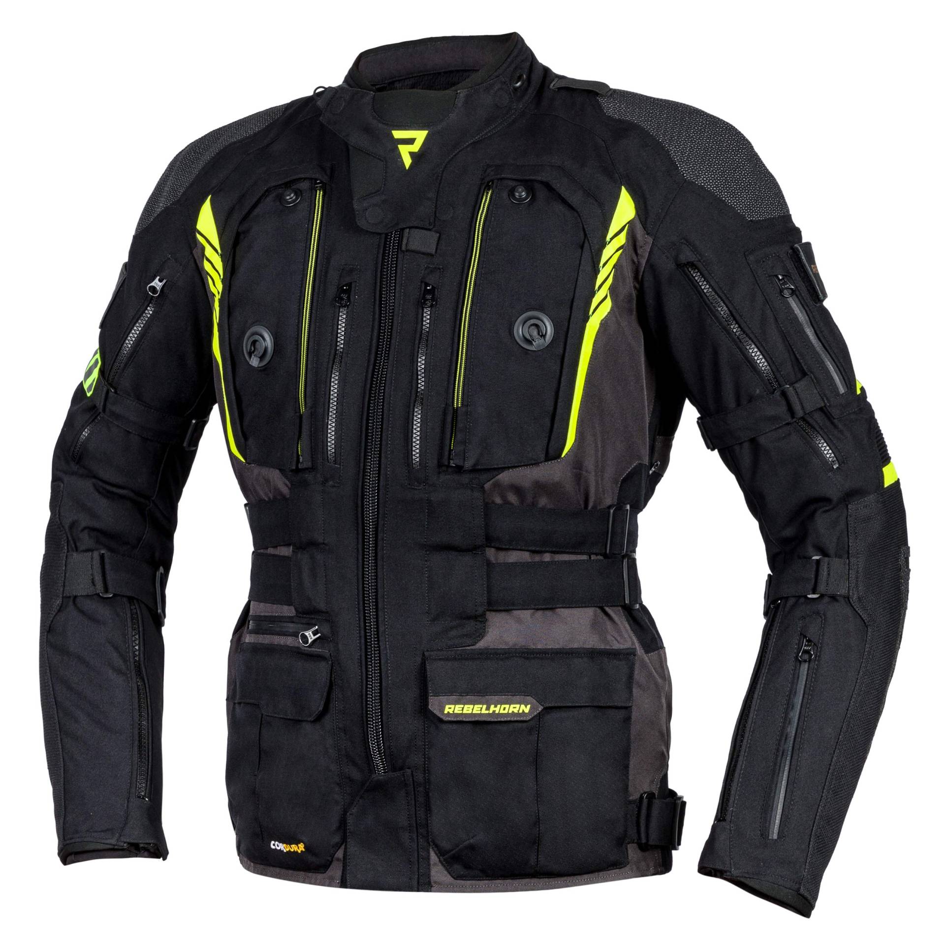 REBELHORN Patrol Motorradjacke Herren | Cordura | Sympatex Membran | Ellbogen und Schulterprotektoren Stufe 2 | Rückenprotektor Stufe 1 | Thermofutter | Belüftungspaneele REBELHORN Patrol Motorradjacke Herren | Cordura | Sympatex Membran | Ellbogen und Schulterprotektoren Stufe 2 | Rückenprotektor Stufe 1 | Thermofutter | Belüftungspaneele von REBELHORN
