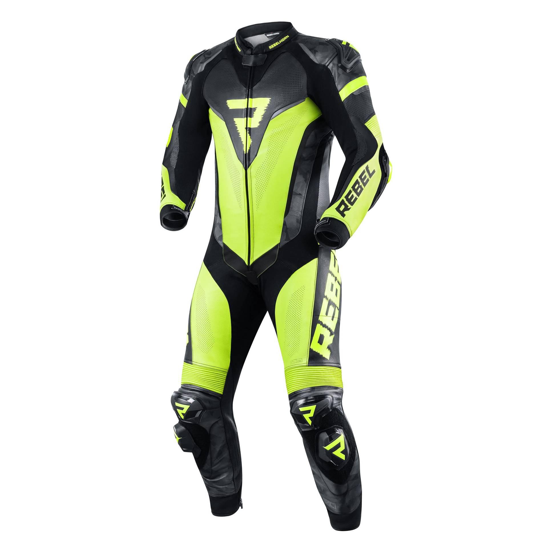 REBELHORN Rebel Einteiliger Motorrad Lederanzug für Männer Ellbogen Schulter Rücken Knie Hüfte & Steißbein Schutz Belüftung 4 Taschen Reflektierende Paneele REBELHORN Rebel Einteiliger Motorrad Lederanzug für Männer Ellbogen Schulter Rücken Knie Hüfte & Steißbein Schutz Belüftung 4 Taschen Reflektierende Paneele von REBELHORN