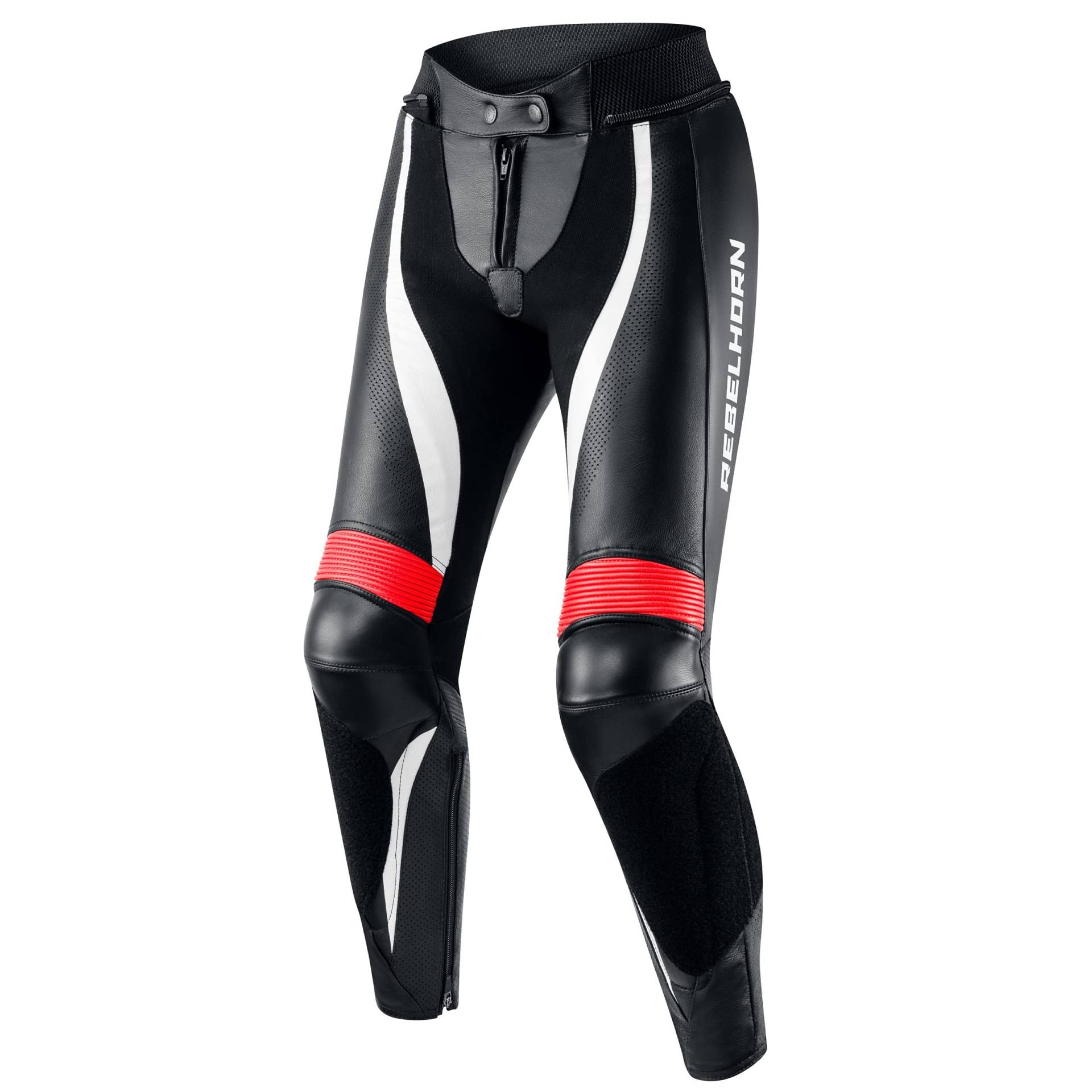 REBELHORN Rebel Motorradhose Damen | Leder | Knie und Hüft Protektoren | Austauschbare Knieschieber | Perforierte Paneele REBELHORN Rebel Motorradhose Damen | Leder | Knie und Hüft Protektoren | Austauschbare Knieschieber | Perforierte Paneele von REBELHORN