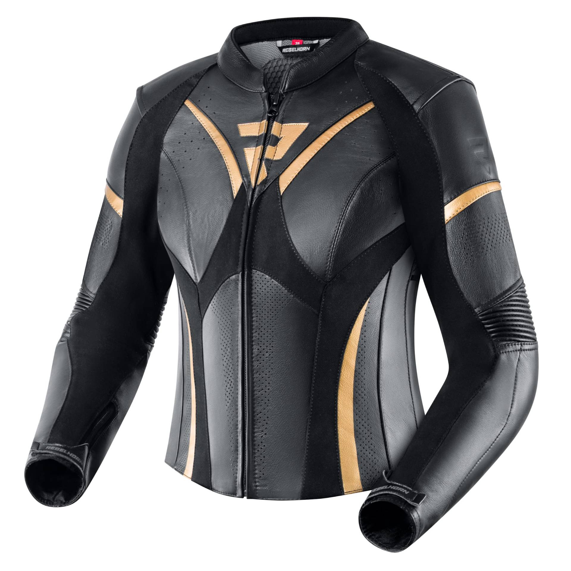 REBELHORN Rebel Lady Motorradjacke Damen | Rindsleder | Ellbogen und Schulterprotektoren Stufe 2 | Rückenprotektor Stufe 1 | Perforierte Belüftungspaneele REBELHORN Rebel Lady Motorradjacke Damen | Rindsleder | Ellbogen und Schulterprotektoren Stufe 2 | Rückenprotektor Stufe 1 | Perforierte Belüftungspaneele von REBELHORN