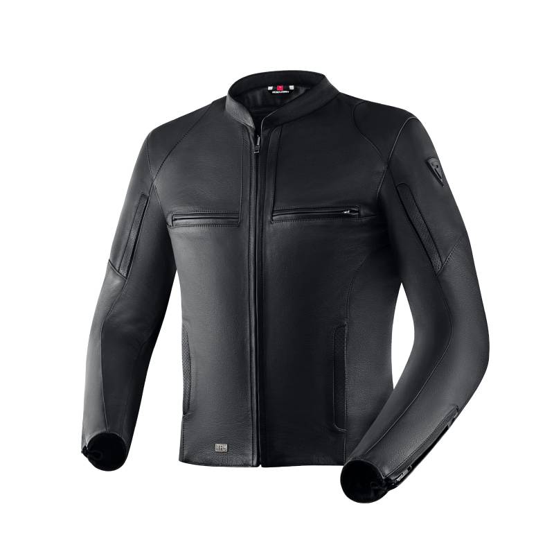 REBELHORN Runner III TFL Leder Motorradjacke für Männer Ellbogen- und Schulterschutz Reflektierende Elemente 7 Lüftungskanäle Taschen von REBELHORN