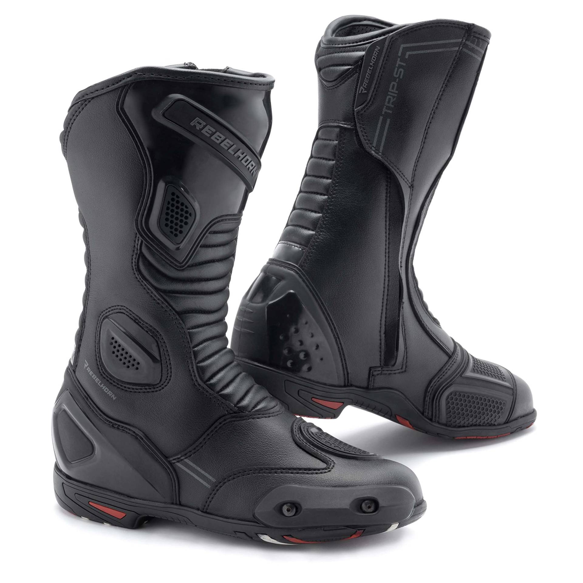 REBELHORN Trip ST Motorradstiefel Für schnelle Fahrten und Touren Harte Fersen- und Knöchelschutzlüftung Antibakterielle Einsätze Reflektierende Elemente REBELHORN Trip ST Motorradstiefel Für schnelle Fahrten und Touren Harte Fersen- und Knöchelschutzlüftung Antibakterielle Einsätze Reflektierende Elemente von REBELHORN