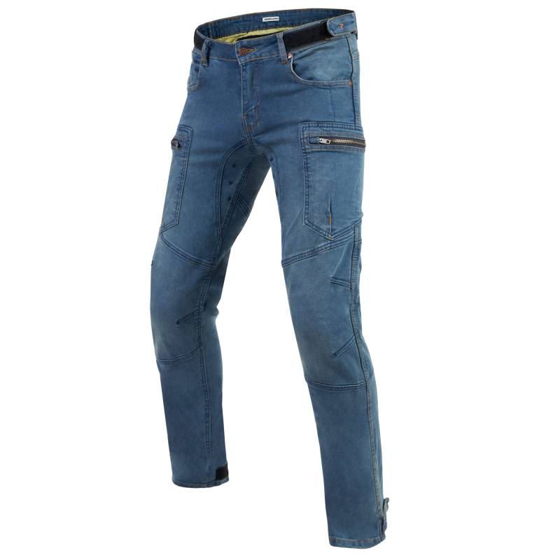 REBELHORN Urban III MotorradJeans Motorrad Hosen Herren | Aramidfaser Futter | Knie und Hüft Protektoren Stufe 2 | Belüftungslöcher | Lose Passform Motorradhose mit Protektoren von REBELHORN