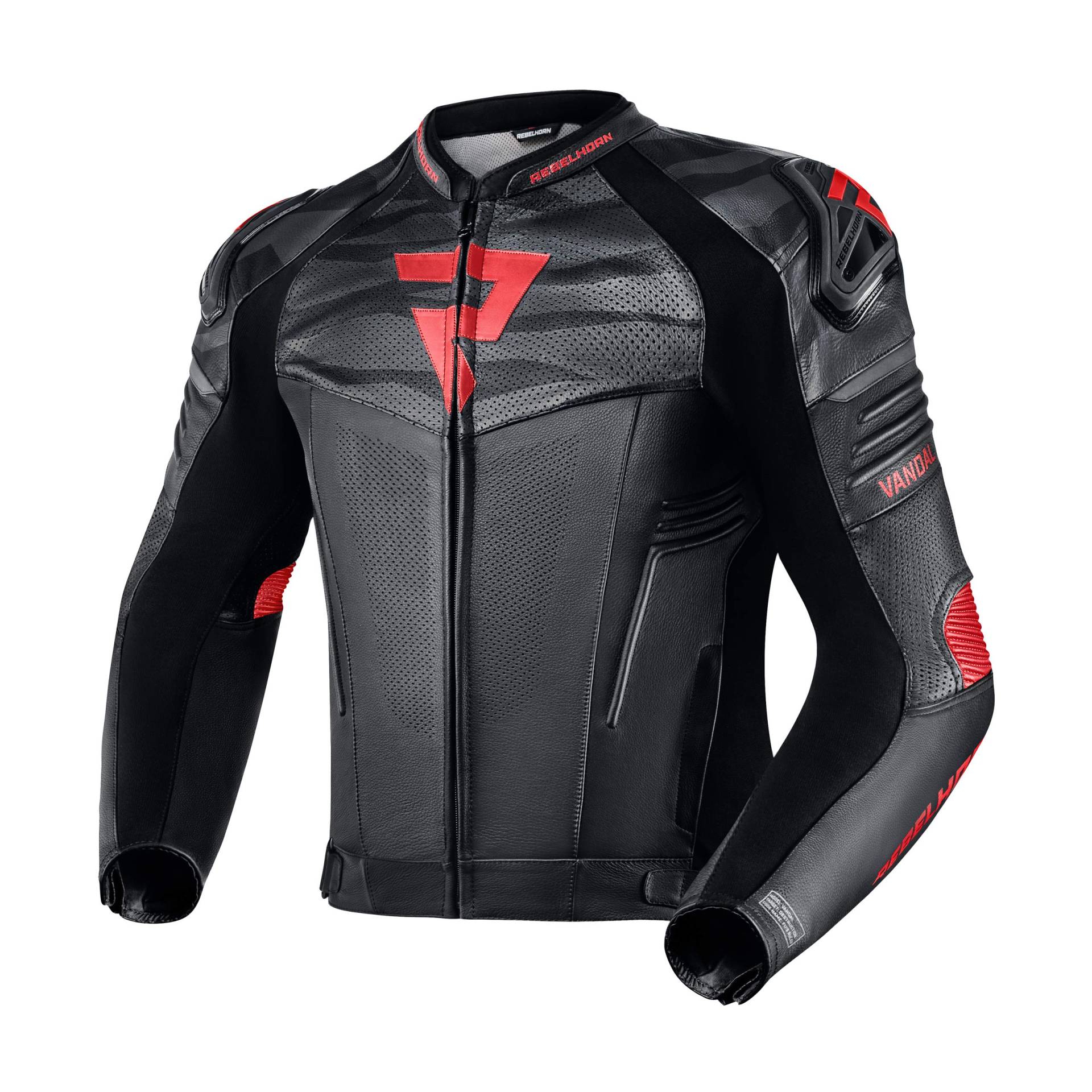 REBELHORN Vandal Motorradjacke Herren | Rindsleder | Ellbogen und Schulterprotektoren Stufe 2 | Schulterschieber | Softshell In&Out Weste | Perforierte Belüftungspaneele REBELHORN Vandal Motorradjacke Herren | Rindsleder | Ellbogen und Schulterprotektoren Stufe 2 | Schulterschieber | Softshell In&Out Weste | Perforierte Belüftungspaneele von REBELHORN