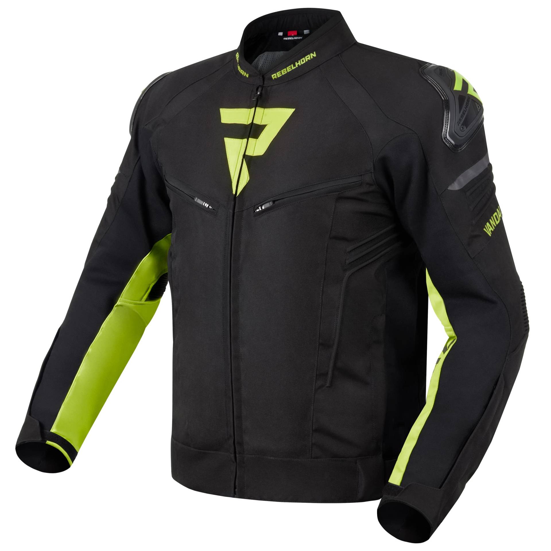 REBELHORN Vandal Motorradjacke Herren | Textil | Abnehmbare Wasserdichte Membran | Ellbogen und Schulterprotektoren Stufe 2 | Schulterschieber | 5 Belüftungskanäle REBELHORN Vandal Motorradjacke Herren | Textil | Abnehmbare Wasserdichte Membran | Ellbogen und Schulterprotektoren Stufe 2 | Schulterschieber | 5 Belüftungskanäle von REBELHORN