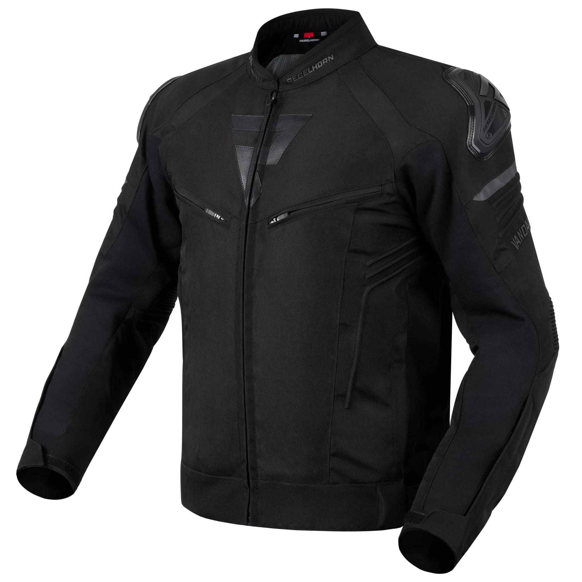 REBELHORN Vandal Motorradjacke Herren | Textil | Abnehmbare Wasserdichte Membran | Ellbogen und Schulterprotektoren Stufe 2 | Schulterschieber | 5 Belüftungskanäle REBELHORN Vandal Motorradjacke Herren | Textil | Abnehmbare Wasserdichte Membran | Ellbogen und Schulterprotektoren Stufe 2 | Schulterschieber | 5 Belüftungskanäle von REBELHORN