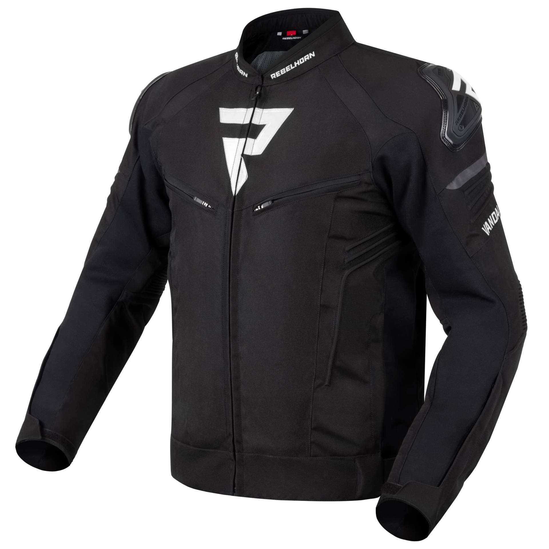 REBELHORN Vandal Motorradjacke Herren | Textil | Abnehmbare Wasserdichte Membran | Ellbogen und Schulterprotektoren Stufe 2 | Schulterschieber | 5 Belüftungskanäle REBELHORN Vandal Motorradjacke Herren | Textil | Abnehmbare Wasserdichte Membran | Ellbogen und Schulterprotektoren Stufe 2 | Schulterschieber | 5 Belüftungskanäle von REBELHORN