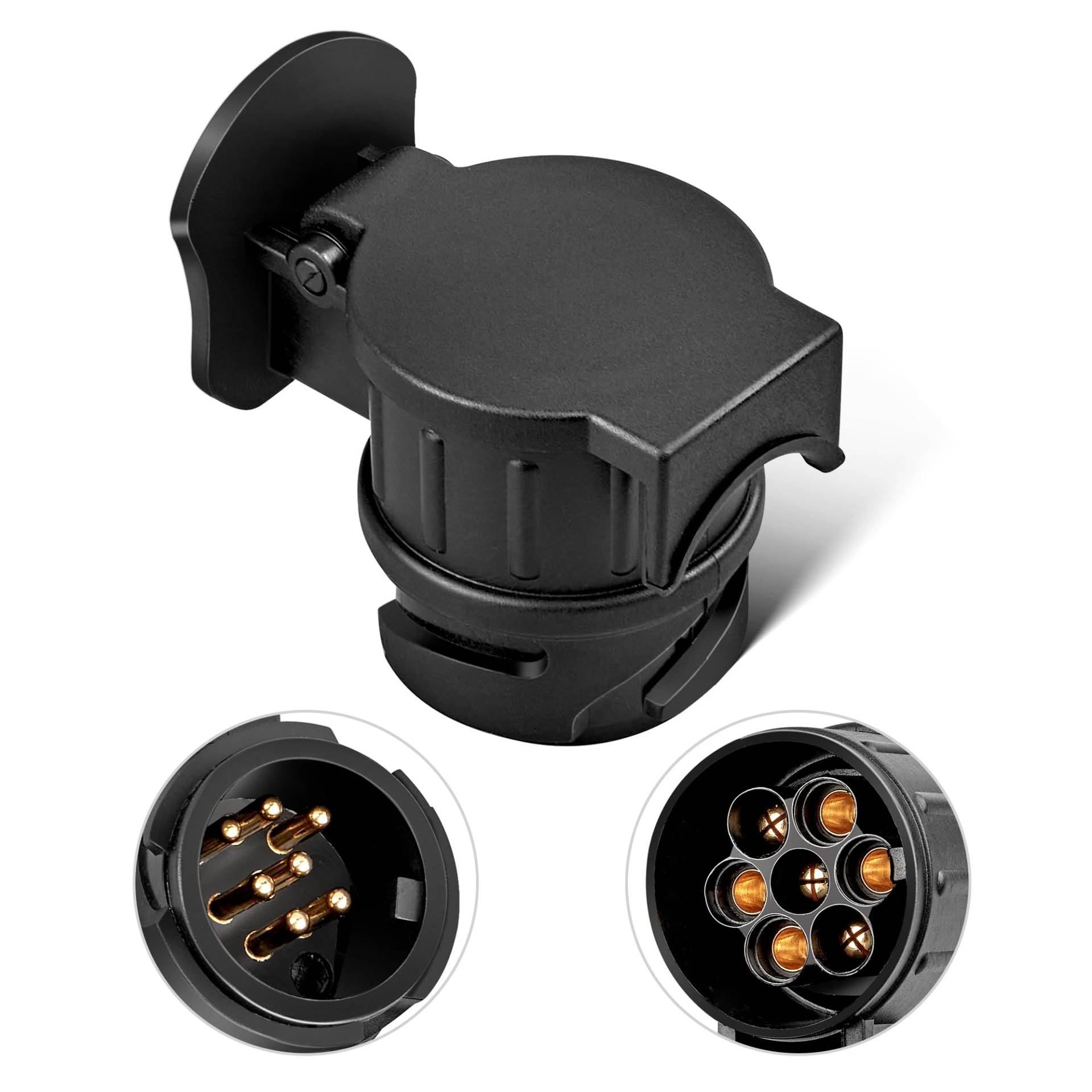 RED WOLF Anhänger Adapter 13 polig auf 7 polig Adapter für Pkw Kfz LKW 13 pin auf 7 pin Anhängerkupplung Anhänger Stecker Adapterstück 13 zu 7 pin 12V RED WOLF Anhänger Adapter 13 polig auf 7 polig Adapter für Pkw Kfz LKW 13 pin auf 7 pin Anhängerkupplung Anhänger Stecker Adapterstück 13 zu 7 pin 12V von RED WOLF