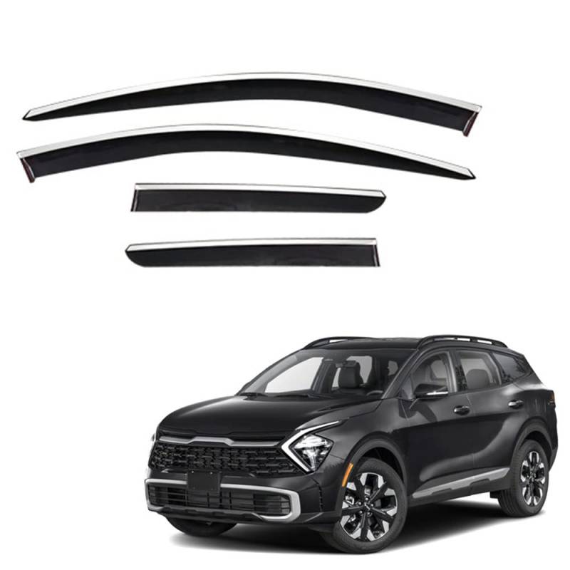 REDOVO 4 Stück Auto Windabweiser Deflektor für KIA Sportage LWB MK5-NQ5 2023 Autofenster Regenschutz Deflektoren Dekoration AutoZubehöR von REDOVO