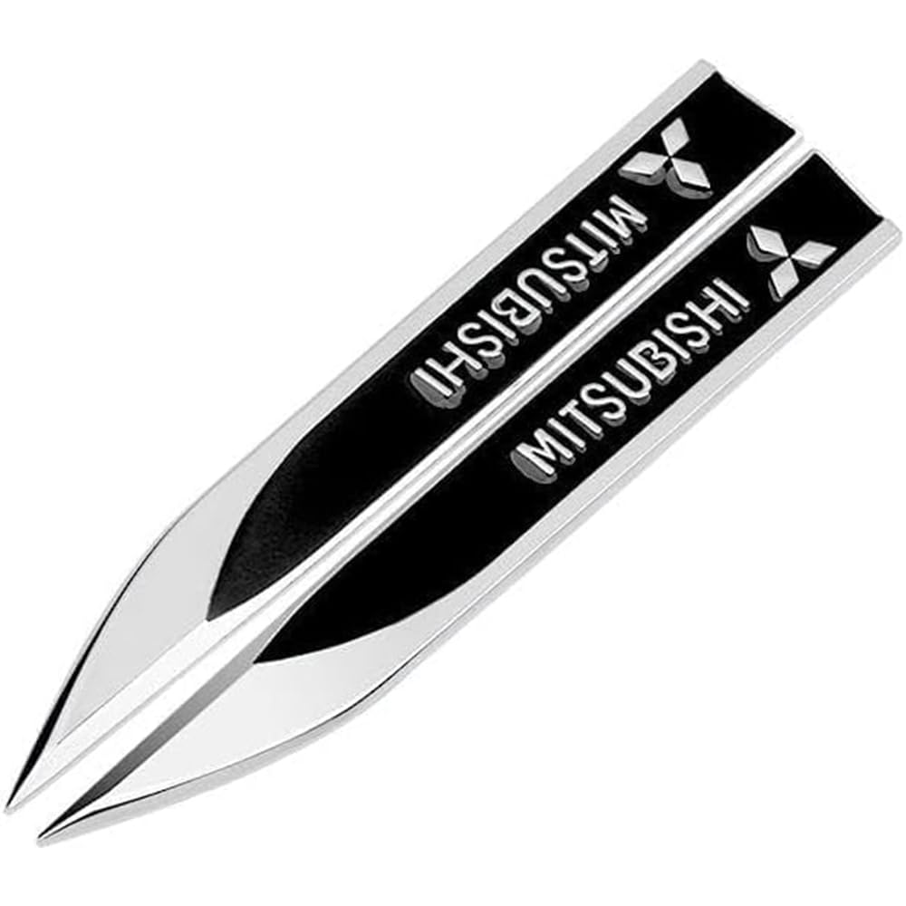 Emblem Logo Aufkleber für Mitsubishi Eclipse Spyder Pajero Sport, Logo Cover Aufkleber Vorne/Hinten Kofferraum Logo Abzeichen Aufkleber Autoaufkleber Emblem Abziehbilder,B von REDVIT