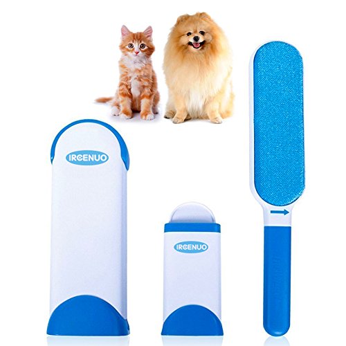 Pet Pinsel, Fell & Fusseln Haarentferner Roller mit selbstreinigendem entfernen Hund Cat Hair (blau) von IREENUO