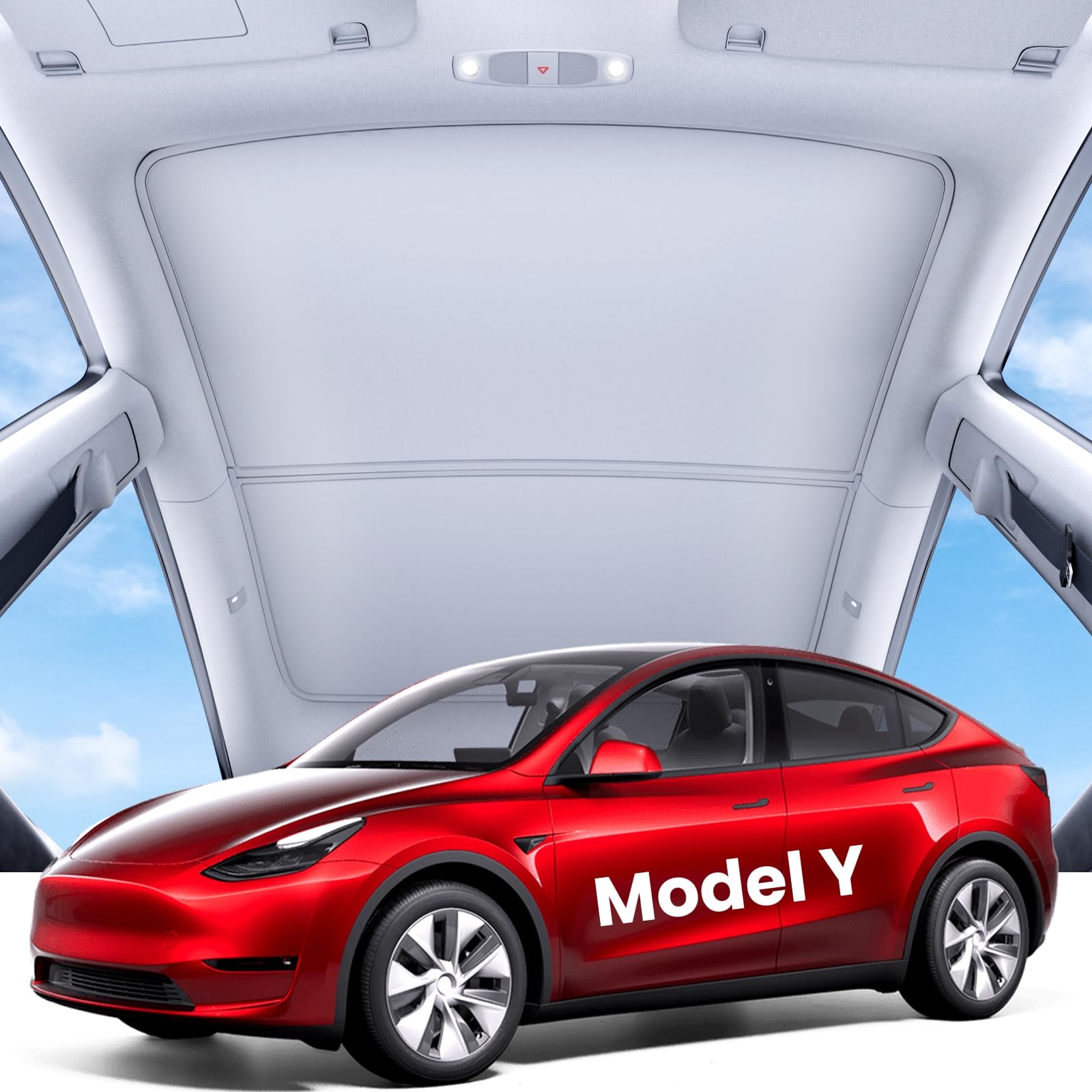 REEVAA Tesla Model Y 2025 Sonnenschutz für Tesla Model Y, keine Lücken, kein Durchhängen, Wärmedämmung, faltbares Glas-Sonnendach für Modell Y 2020–2024, 2 Stück, Grau REEVAA Tesla Model Y 2025 Sonnenschutz für Tesla Model Y, keine Lücken, kein Durchhängen, Wärmedämmung, faltbares Glas-Sonnendach für Modell Y 2020–2024, 2 Stück, Grau von REEVAA