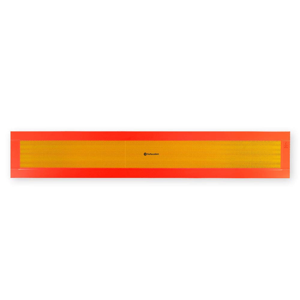 Heckwarntafel für Anhänger und Auflieger, auf Aluplatte, ECE 70.01, 1130 mm x 195 mm von REFLEX