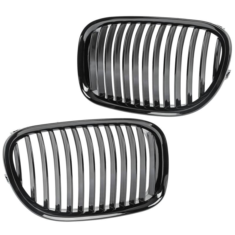Kühlergrill Nieren Einzelsteg passend für BMW 7er F01 F02 F03 F04 Bj. 08-12 Klavierschwarz von REINKO