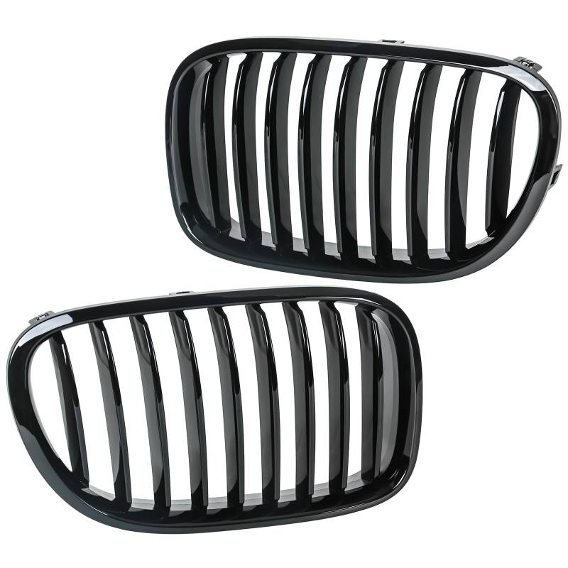 Kühlergrill Nieren Einzelsteg passend für BMW 7er F01 F02 F03 F04 LCI 2012-2015 Klavierschwarz von REINKO