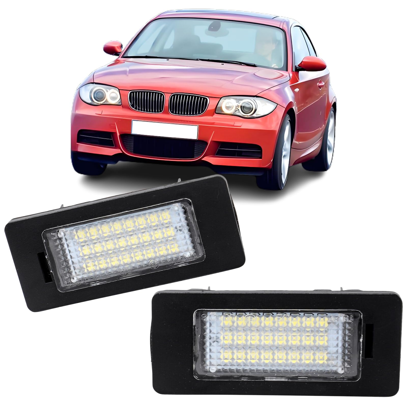 REINKO LED Kennzeichenbeleuchtung passt für BMW 1er Coupe Cabrio. E82 E88 2er F22 F23 F45 F46 F44 X1 E84 F48 X3 F25 G01 X4 F26 REINKO LED Kennzeichenbeleuchtung passt für BMW 1er Coupe Cabrio. E82 E88 2er F22 F23 F45 F46 F44 X1 E84 F48 X3 F25 G01 X4 F26 von REINKO