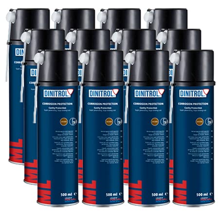 REJEL Dinitrol ML Penetrator Wachs, 12 x 500 ml Aerosol mit Verlängerungsdüse von REJEL