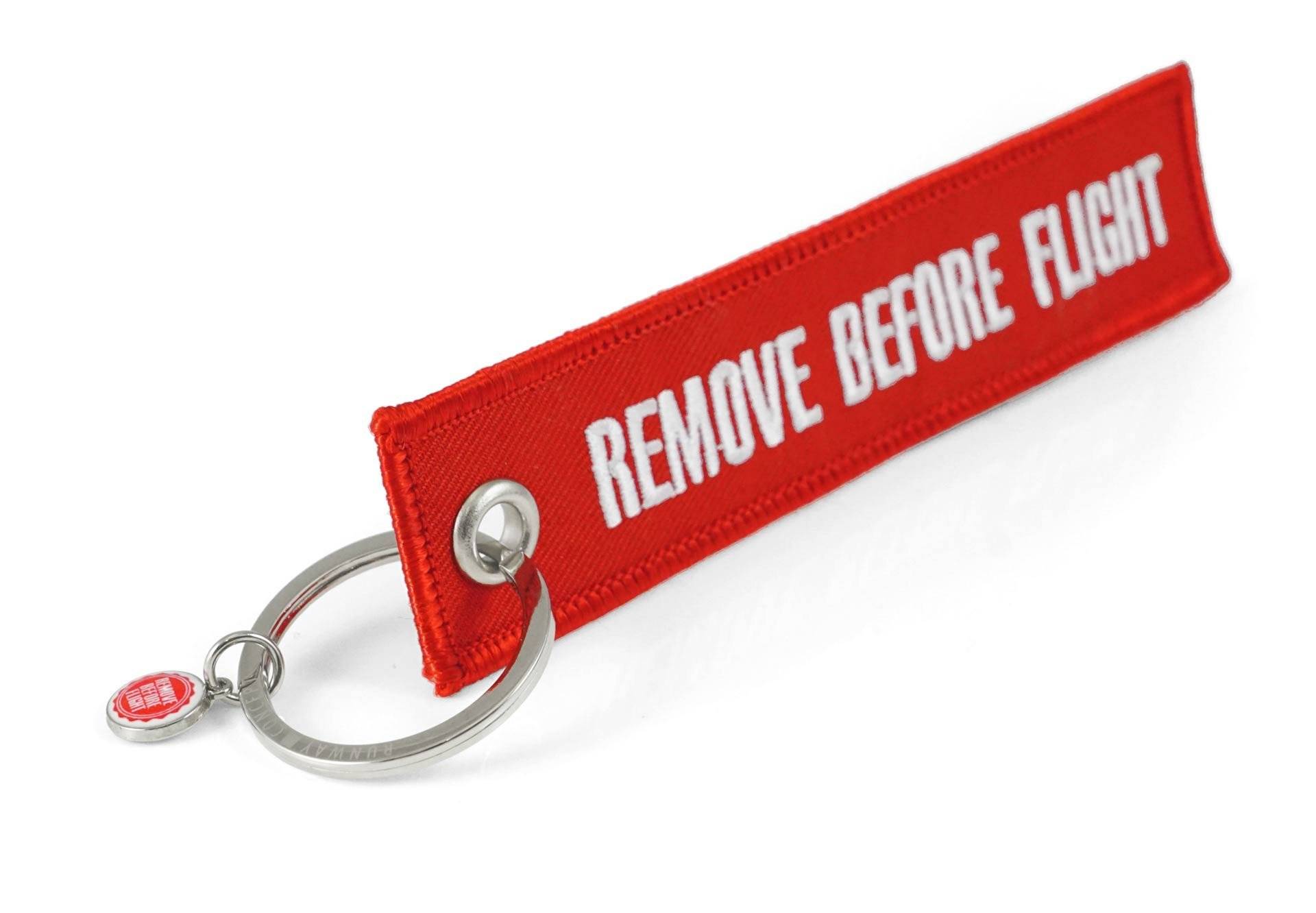 REMOVE BEFORE FLIGHT Schlüsselanhänger Rot von REMOVE BEFORE FLIGHT