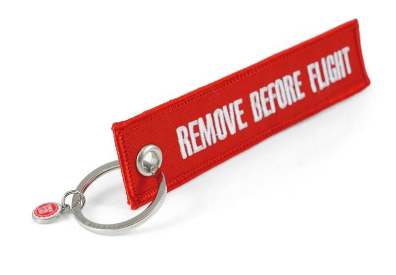 REMOVE BEFORE FLIGHT Schlüsselanhänger Rot von REMOVE BEFORE FLIGHT