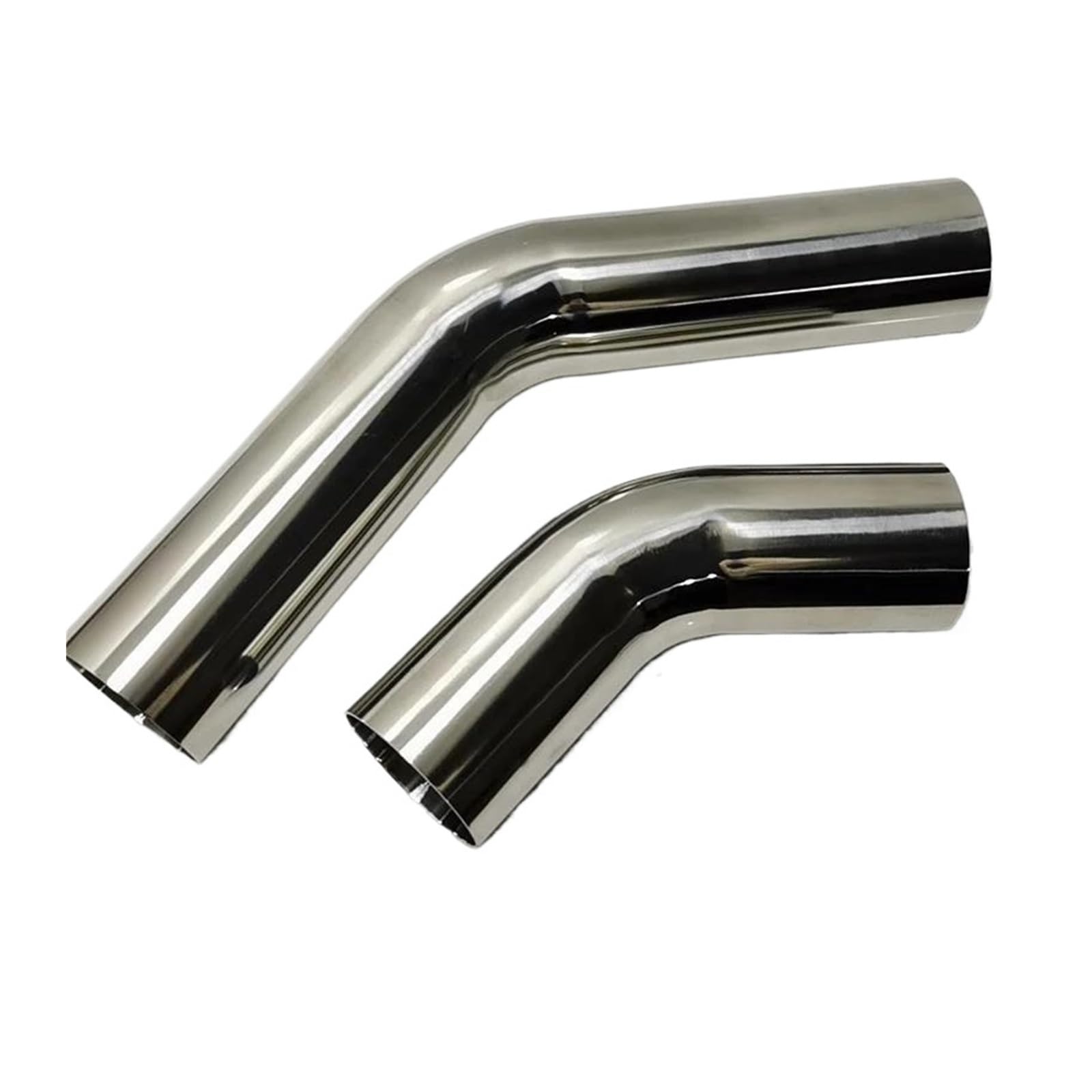 100mm Verlängert An Beiden Enden Außendurchmesser 38mm 51 Mm 63mm 76mm Edelstahlschweißen 45 Grad Langer Radius Auspuffrohr Universell Abgasrohrleitungen(76mmx2mm) von REOKIP