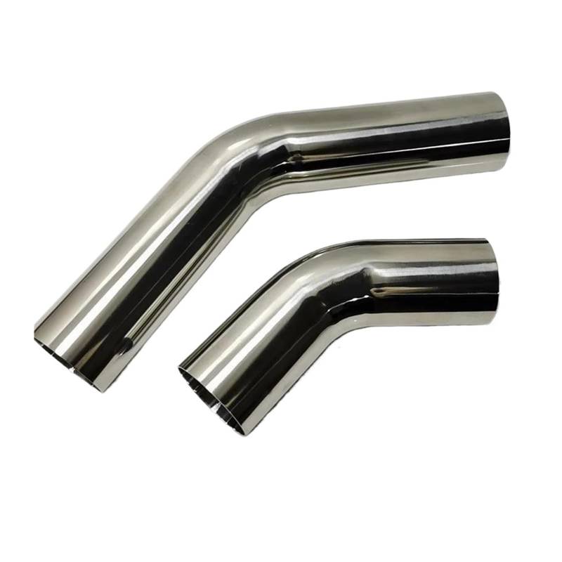 100mm Verlängert An Beiden Enden Außendurchmesser 38mm 51 Mm 63mm 76mm Edelstahlschweißen 45 Grad Langer Radius Auspuffrohr Universell Abgasrohrleitungen(76mmx2mm) von REOKIP