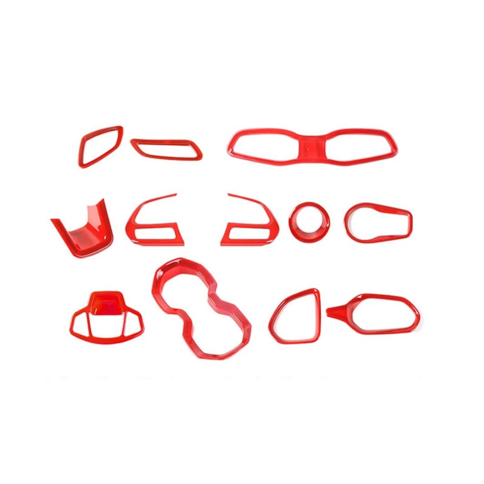 REOKIP Auto Auto-Innendekorations-Trimmabdeckungs-Kits Für Jeep Für Renegade 2016 2017 2018 2019 2020 2021 2022 2023 Interieurleisten(Red) von REOKIP