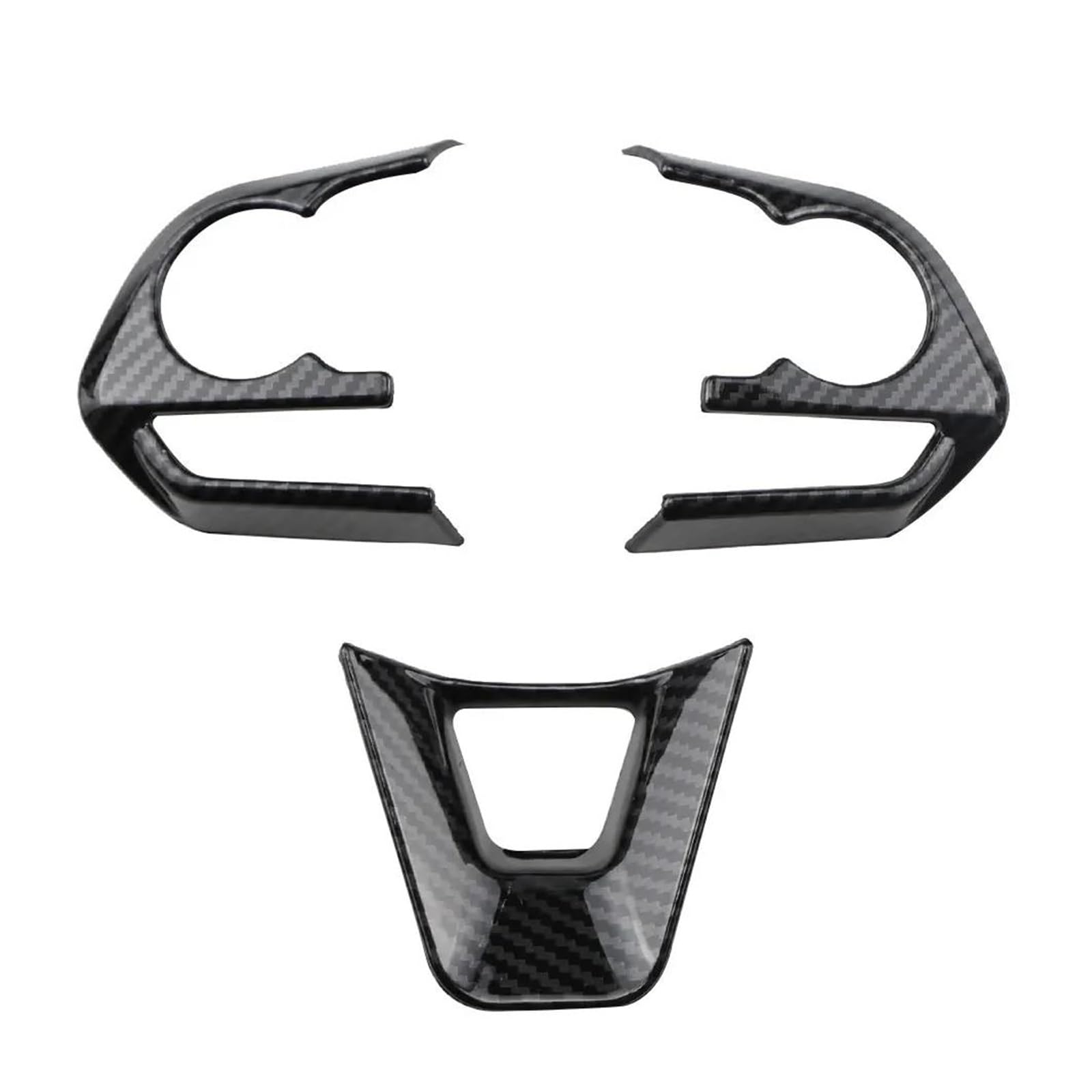 REOKIP Auto Auto Lenkrad Panel Abdeckung Trim Aufkleber Für Toyota Für RAV4 Für Corolla E210 2019 2020 2021 2022 Interieurleisten(3Pcs carbon texture) von REOKIP