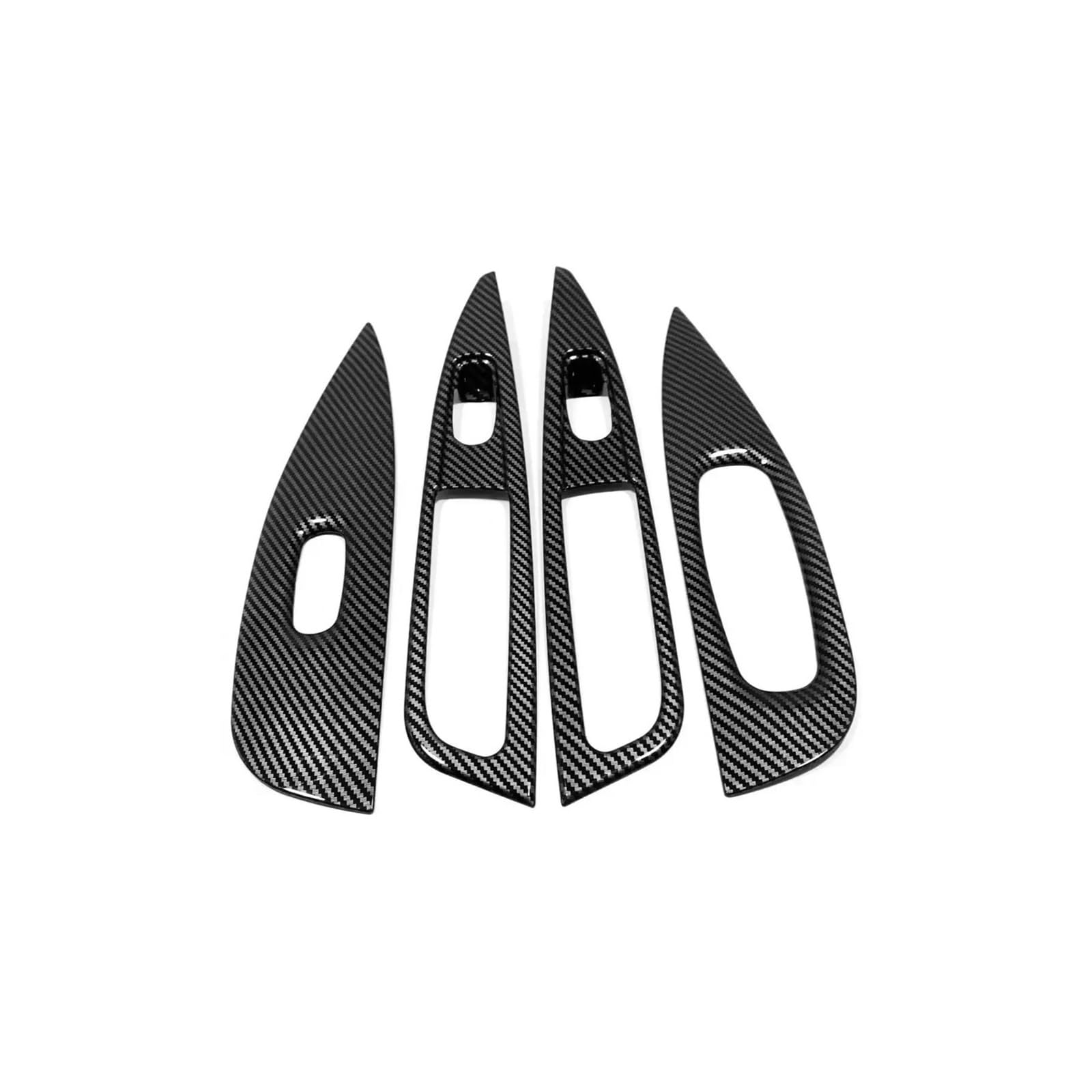 REOKIP Auto Auto Tür Fenster Armlehne Abdeckung Schalter Taste Panel Rahmen Trim Für N&issan Für Qashqai J11 2016-2019 2020 Interieurleisten(Carbon Fiber texture) von REOKIP