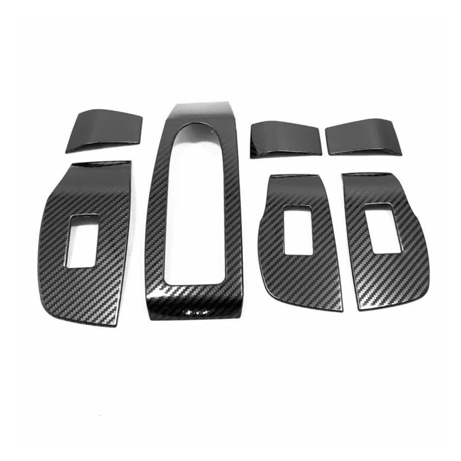 REOKIP Auto Für Mazda 3 2019 2020 2021 2022 2023 LHD Auto-Innendekoration Zieraufkleber Fensterschalter Knopfleiste Interieurleisten(Carbon fiber texture) von REOKIP