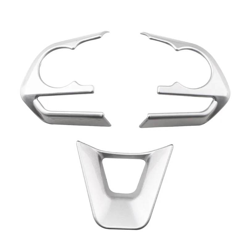 REOKIP Auto Für Toyota Für RAV4 Für Corolla E210 2019 2020 2021 2022 Auto Lenkrad Panel Abdeckung Trim Aufkleber Interieurleisten(3Pcs silver) von REOKIP