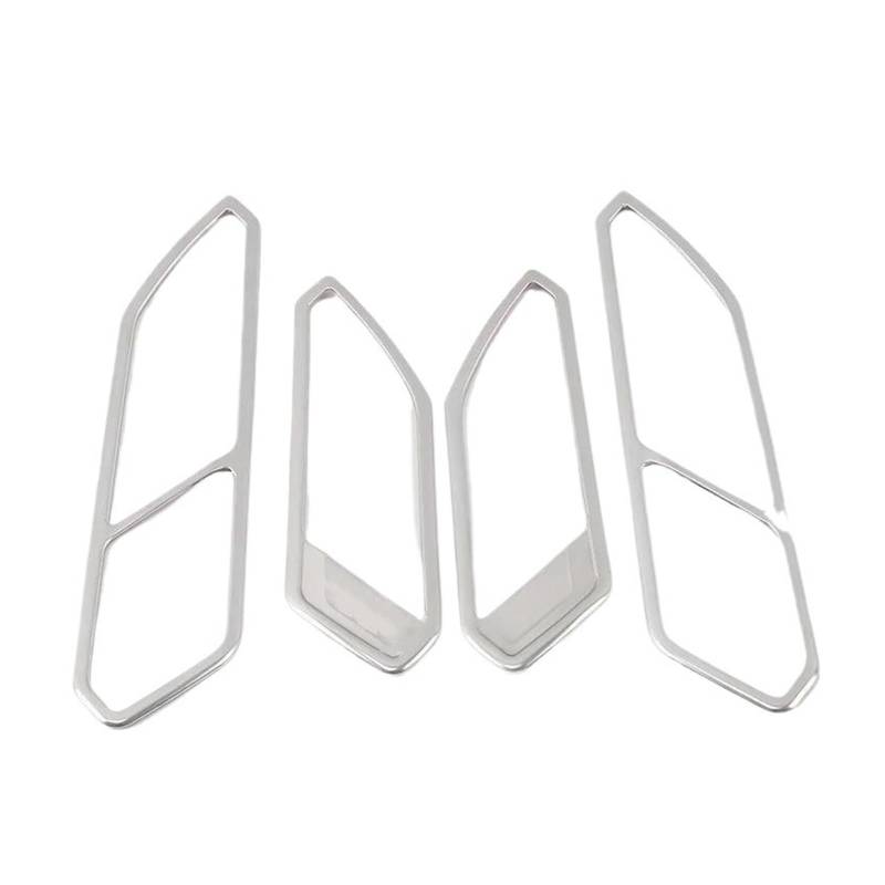 REOKIP Auto Für VW Für Tiguan MK2 2017 2018 2019 2020 2021 2022 Auto Innen Tür Griff Rahmen Borte Interieurleisten(Matte silver) von REOKIP