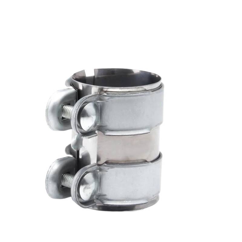 Universelle 2"/2,5" Auspuffschelle Mit Überlappverbindung + Schraubenbandflanschschelle Zur Sicheren Abdichtung Von Schalldämpfer-Fallrohrsy Abgasrohrleitungen(2.5inch) von REOKIP