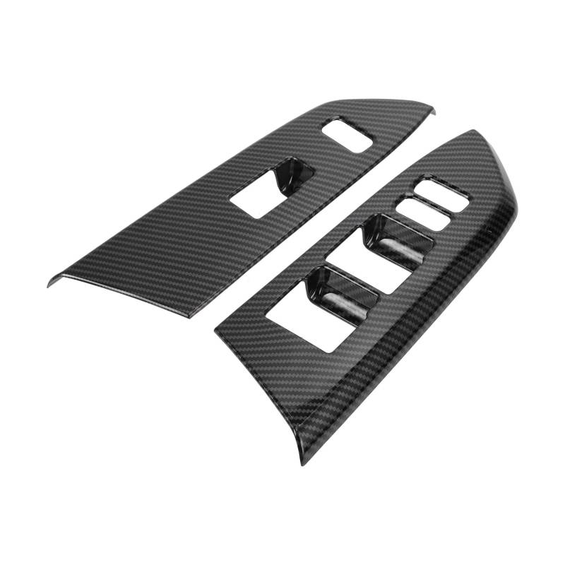 REPAIROCK 1 Satz Fronttür Fensterschalterblende für Toyota Tundra 2014-2021 Master Fensterschalterblende Kohlefaser-Muster ABS Schwarz von REPAIROCK