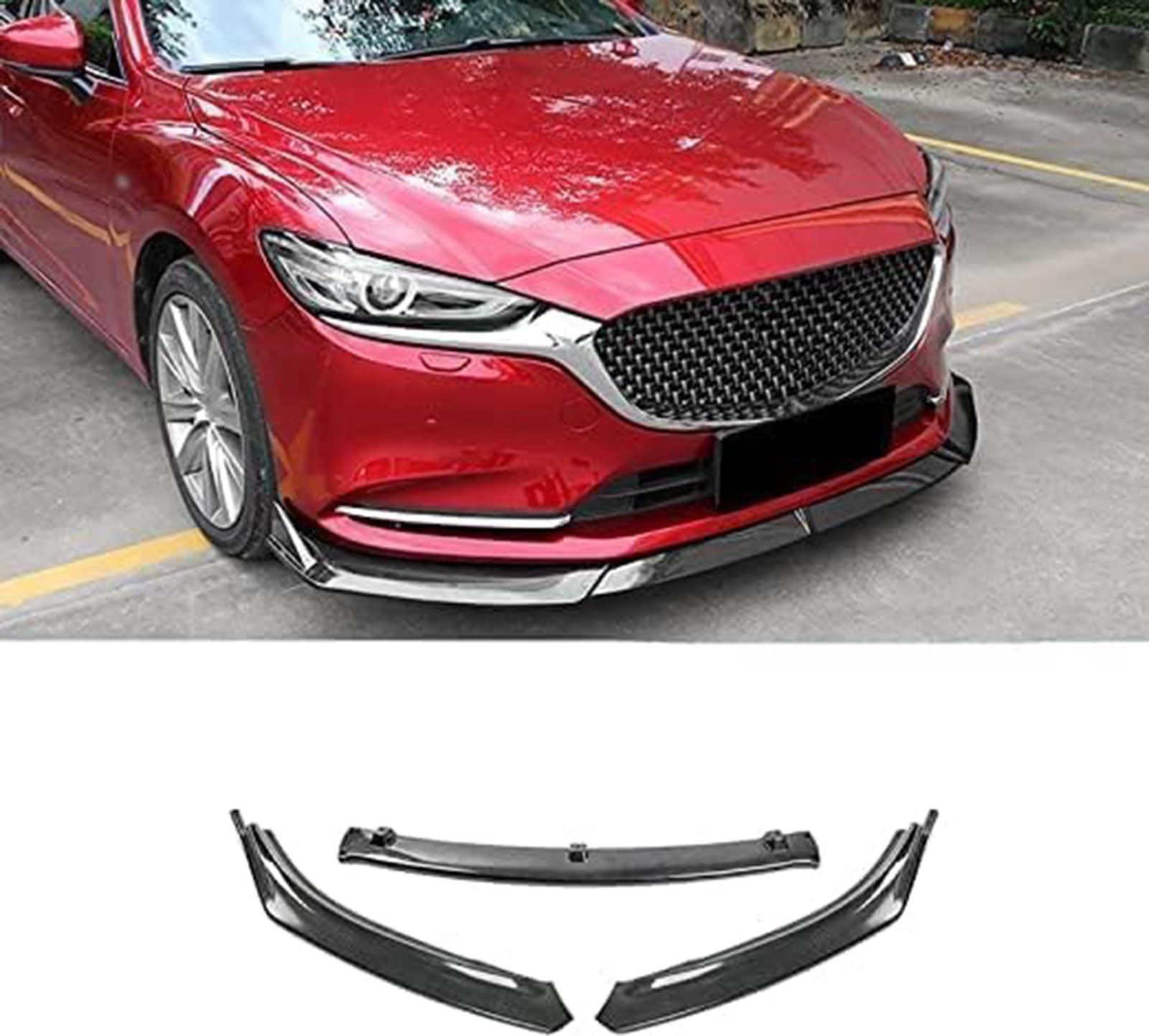 Auto Frontlippe Spoiler für Mazda 6 2019 2021 2022, Frontstoßstangen Lippenkörper Autoteile Autoantikollisionsschutz Auto Frontlippe Spoiler für Mazda 6 2019 2021 2022, Frontstoßstangen Lippenkörper Autoteile Autoantikollisionsschutz von REROM
