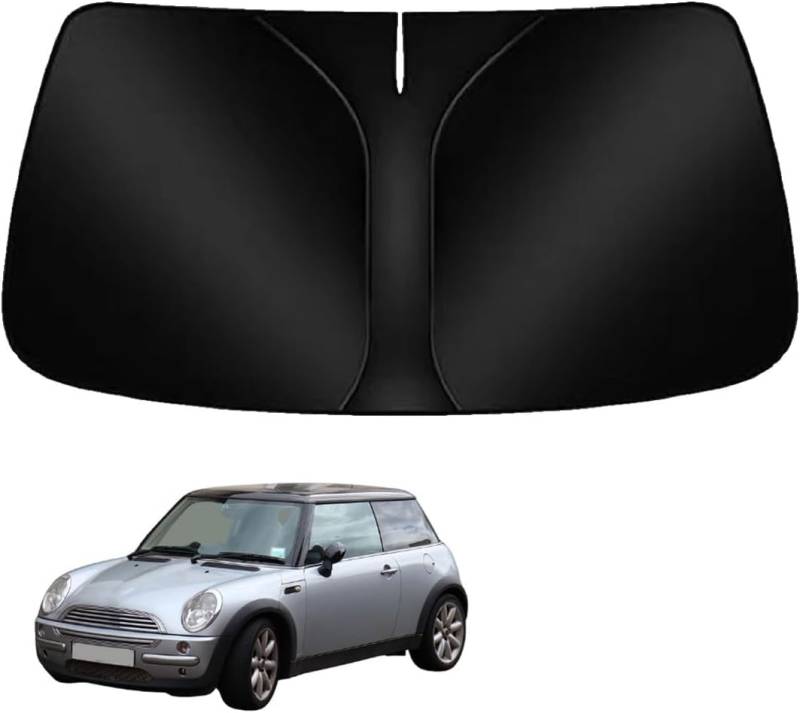 Faltbarer Windschutzscheibe Sonnenschutz für Mini Cooper R50 R52 R53 2002-2006, Sonnenblende Vorne Auto Sonnenschutz Frontscheibe Frontscheibenabdeckung von RESKIU