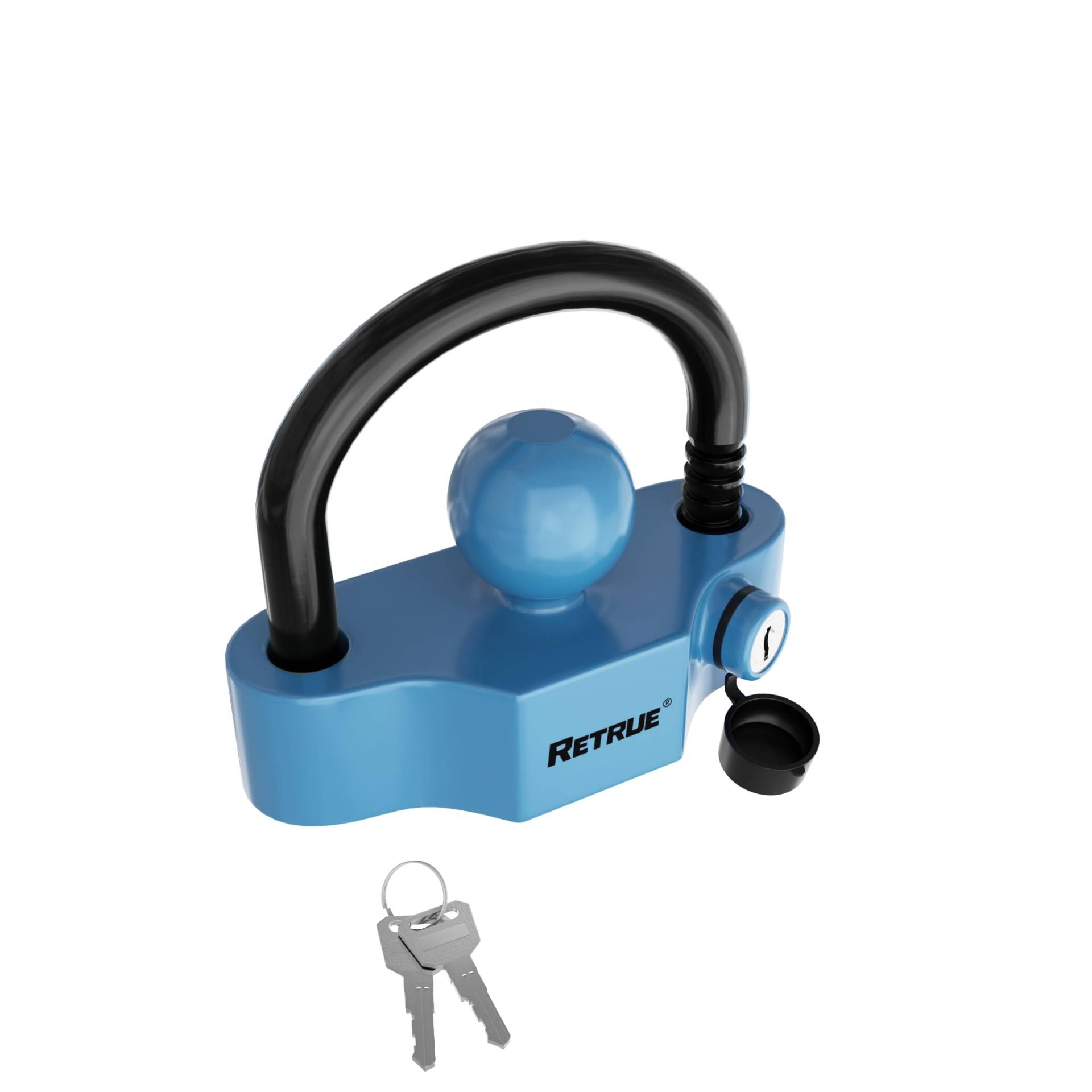 RETRUE Universal-Kupplungsschloss, Anhängerschlösser, Kugelkupplung, Anhängerkupplung, verstellbar, Sicherheit, robuster Stahl, passend für 4,8 cm, 5,1 cm, 6,1 cm Kupplungen, Blau und Schwarz RETRUE Universal-Kupplungsschloss, Anhängerschlösser, Kugelkupplung, Anhängerkupplung, verstellbar, Sicherheit, robuster Stahl, passend für 4,8 cm, 5,1 cm, 6,1 cm Kupplungen, Blau und Schwarz von RETRUE