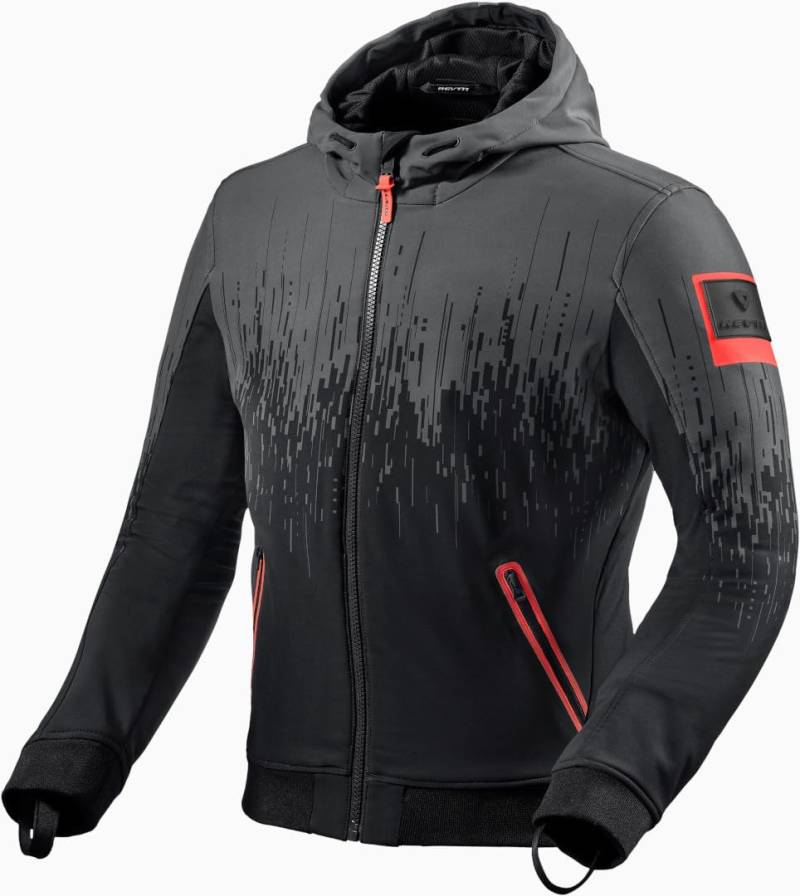 Revit Quantum 2 WB Motorrad Hoodie/Textiljacke, schwarz/rot, M von REV'IT!