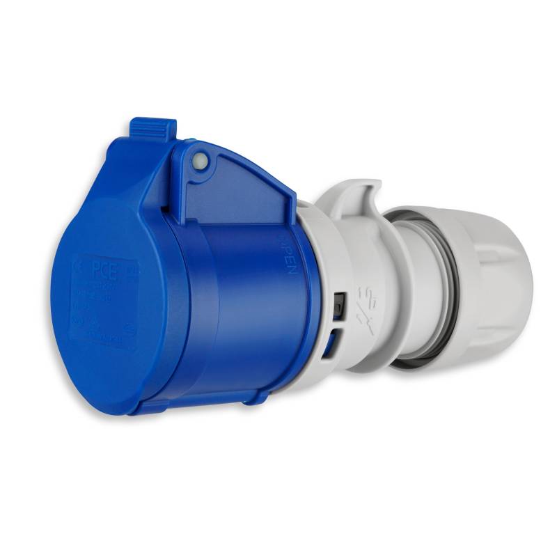 REV CEE-Caravan Kupplung, 3-polig (2P+PE) IP44, 230V 16A, blau von REV
