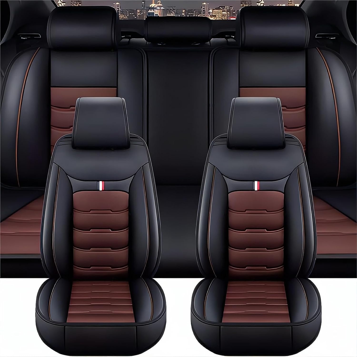 REVALV Auto Sitzbezüge für Suzuki Vitara (2015-2022), Vordersitze und Rückbank Langlebig Wasserdicht Atmungsaktiv Komfortabler Schonbezüge,B von REVALV