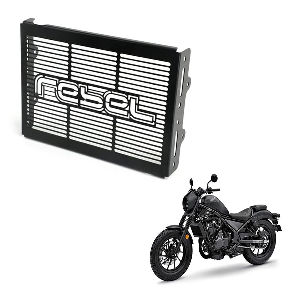 Motorrad-Kühlergrill-Schutzabdeckung Wassertank-Schutz für CMX300 CMX500 Rebel 2017 2018 2019 2020 (schwarz) von REWOLFNUS
