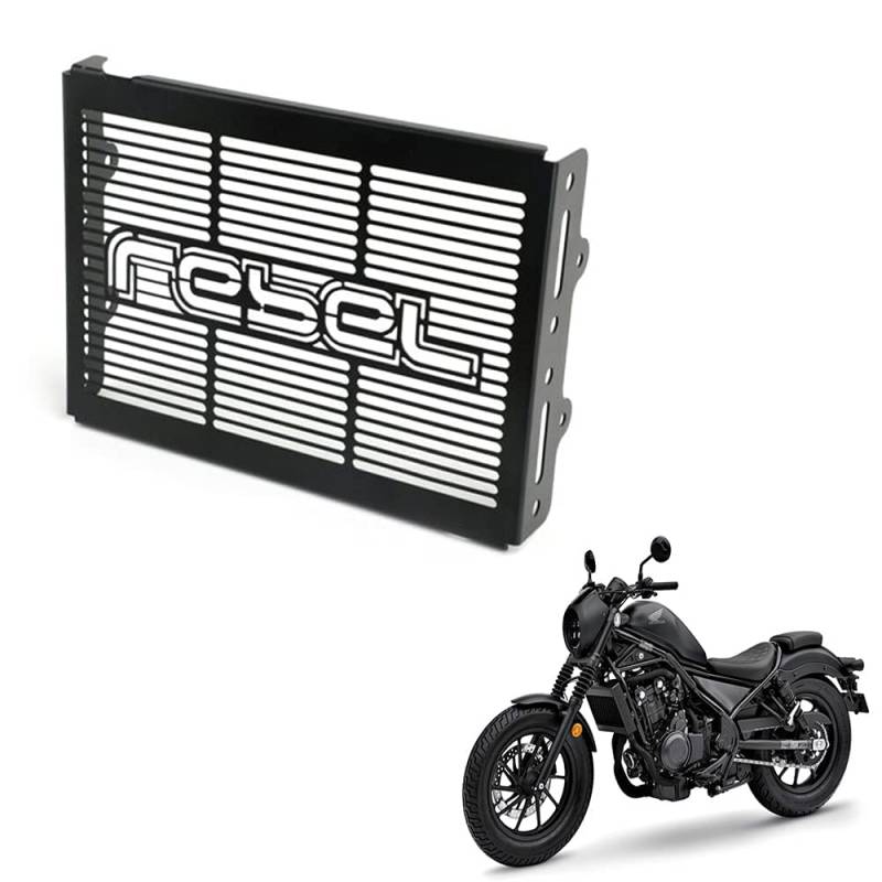 Motorrad-Kühlergrill-Schutzabdeckung Wassertank-Schutz für CMX300 CMX500 Rebel 2017 2018 2019 2020 (schwarz) von REWOLFNUS