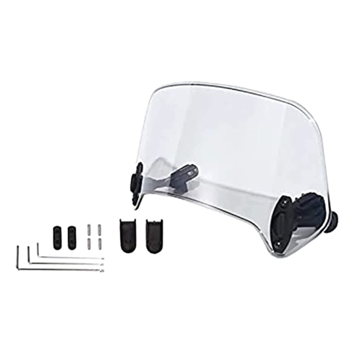 Universelle Motorrad-Windschutzscheiben-Verlängerung, Windschutzscheiben-Spoiler-Klemmen für Kawasaki, Yamaha, Harley, Suzuki, Buell, Ducati, Aprilia, 210 mm, rauchfarben Universelle Motorrad-Windschutzscheiben-Verlängerung, Windschutzscheiben-Spoiler-Klemmen für Kawasaki, Yamaha, Harley, Suzuki, Buell, Ducati, Aprilia, 210 mm, rauchfarben von REWOLFNUS