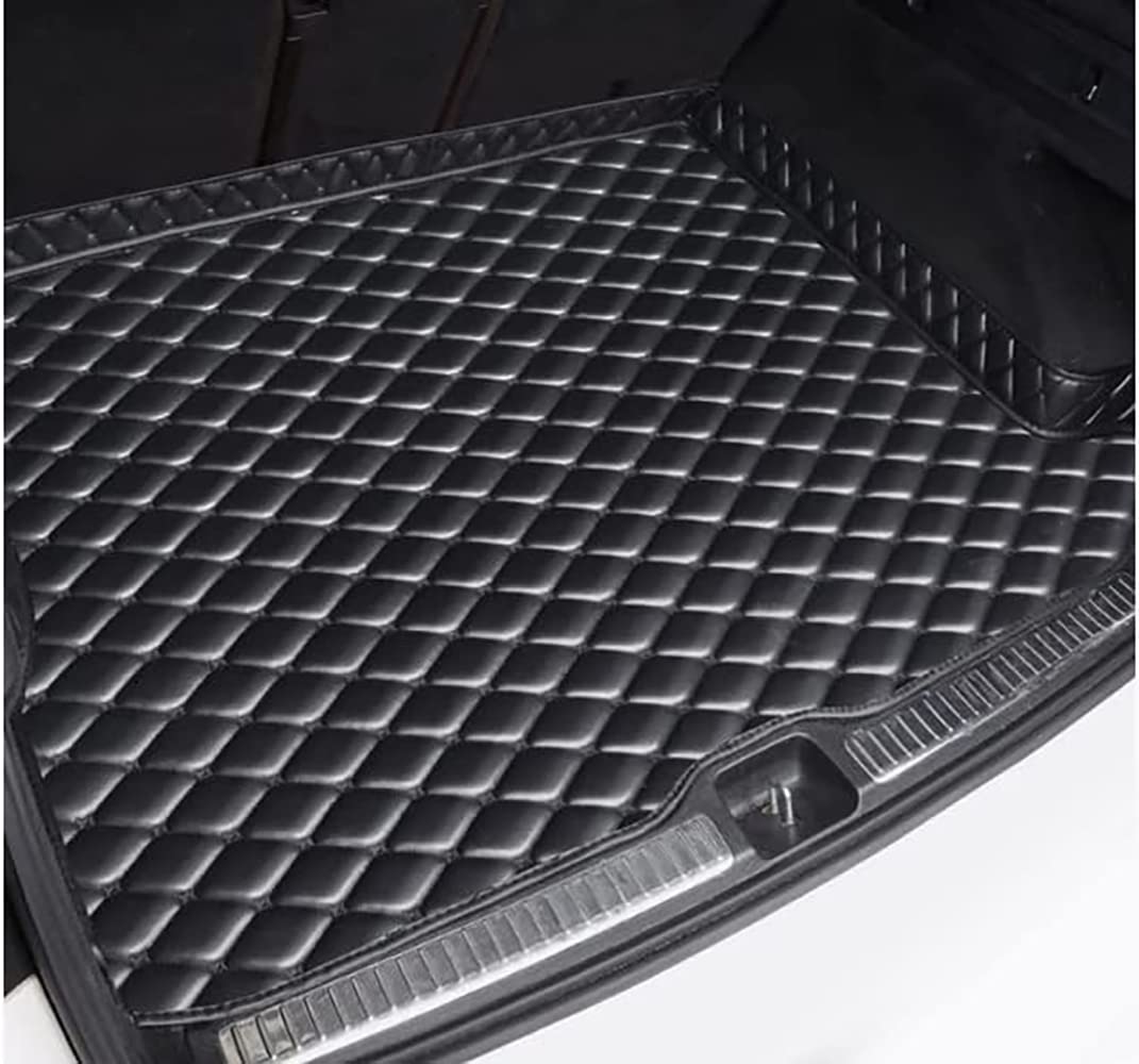 Kofferraummatten für BMW 5er G30 2018-2023, rutschfest Kratzfestem Leder Kofferraummatten Kofferraumschutz Autozubehör,- Black von REXGEL