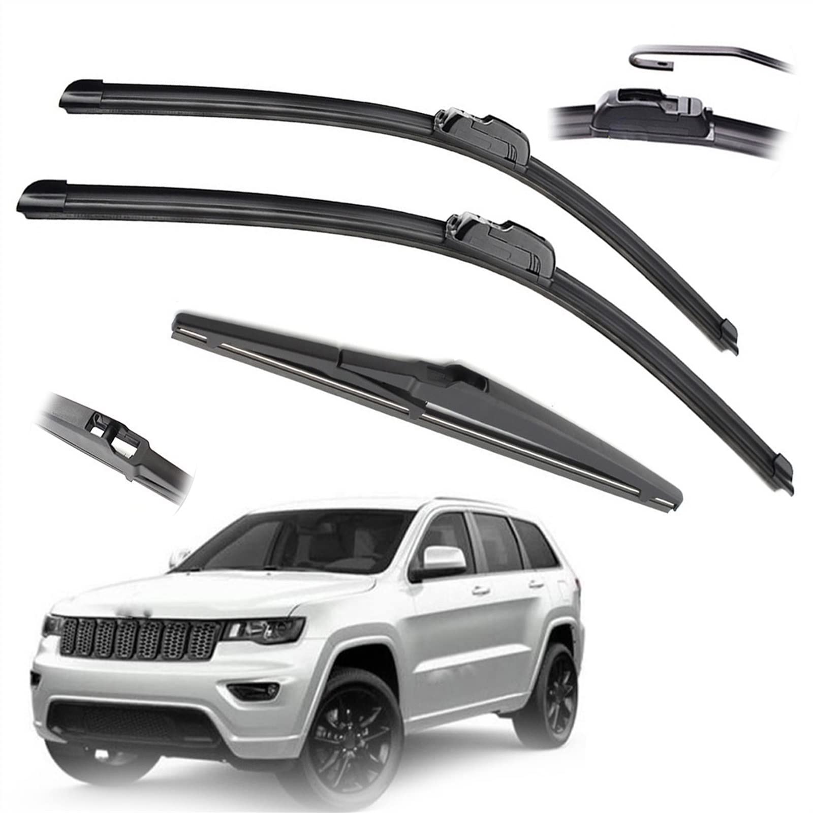 REXGEL 22"21" 11"Auto Front Heckscheibe Scheibenwischerblätter Bürsten Cutter Zubehör Für Jeep Grand Für Cherokee WK2 2013 2014 2015 2016 2017 2018 2019 2020 Scheibenwischer von REXGEL