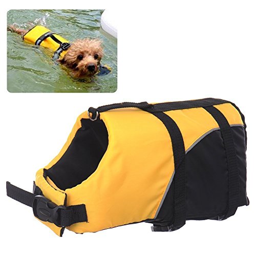 REXSONN® Float Coat Hundeschwimmweste Schwimmweste Hunderettungsweste Rettungsweste Hundeweste Warnweste dog life jacket Schwimmhilfe für Hunde von REXSONN