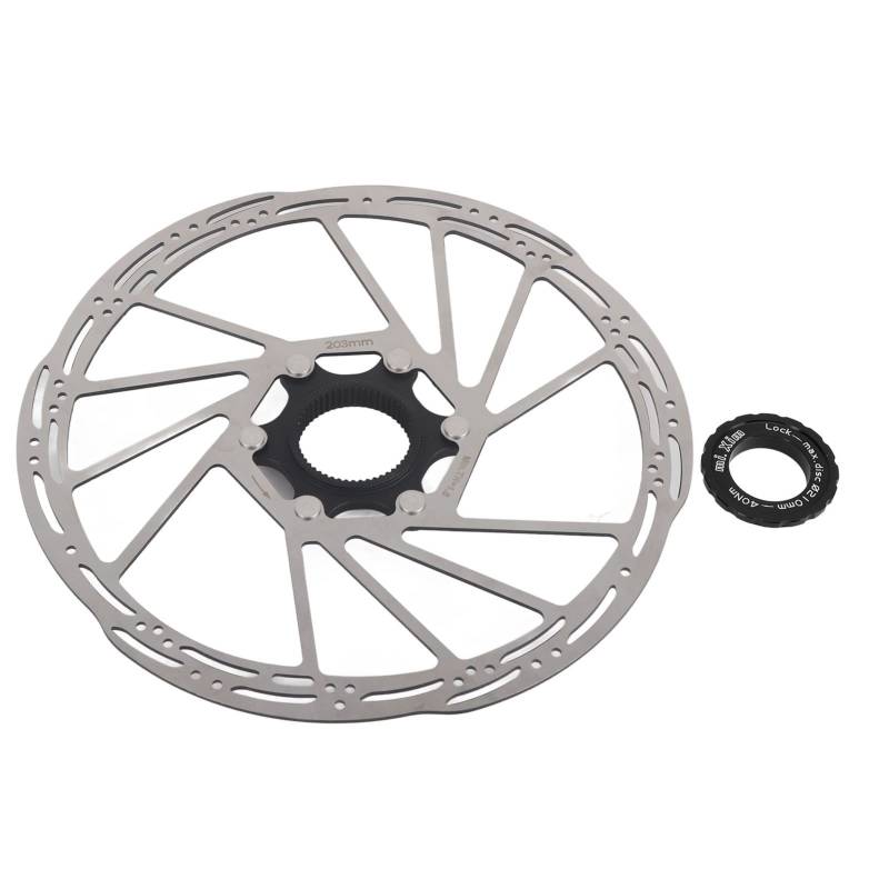 203 mm Radscheibenbremsrotor | Robus Edelstahl & Aluminiumlegierung | Hohles Design für eine bessere Wärmeabteilung | Mountain Cycling/Road Cycling/Electric Cycling | Center von REXVTNS