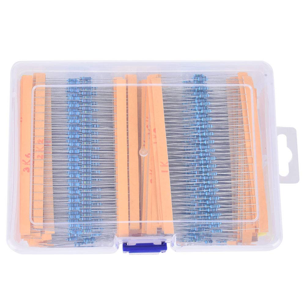 2600pcs Metal Film Resistors Sortiment Kit | 1 ° ~ 3mΩ ± 1% Toleranz | Konsequente Leistung robuste Widerstände für Elektronik- / DIY -Projekte | 6 cm Länge, 39 Werte 2600pcs Metal Film Resistors Sortiment Kit | 1 ° ~ 3mΩ ± 1% Toleranz | Konsequente Leistung robuste Widerstände für Elektronik- / DIY -Projekte | 6 cm Länge, 39 Werte von REXVTNS